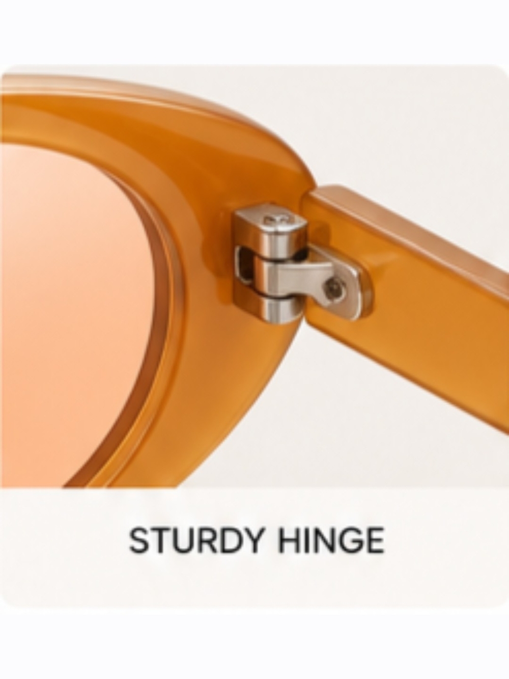 Women's Retro Oval Sunglasses - Amber - Picture 9 of 12